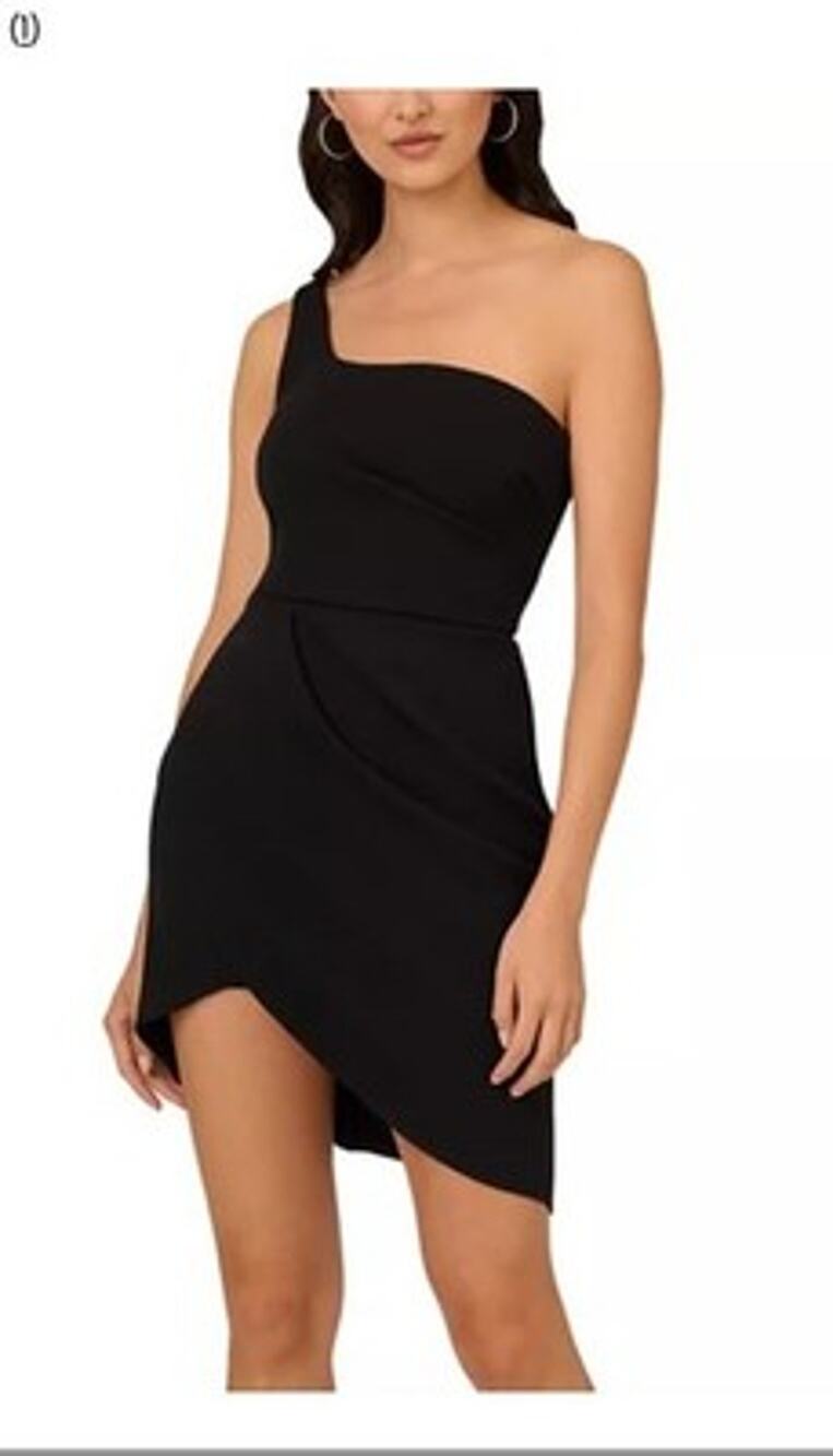 Liv Foster Asymmetric One Shoulder Mini Dress in Black sz 6 LBD Whimsigoth Party